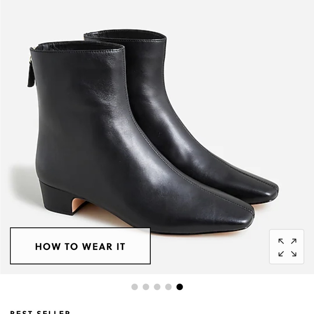 New with box! J crew Roxie leather ankle boot size 7.5